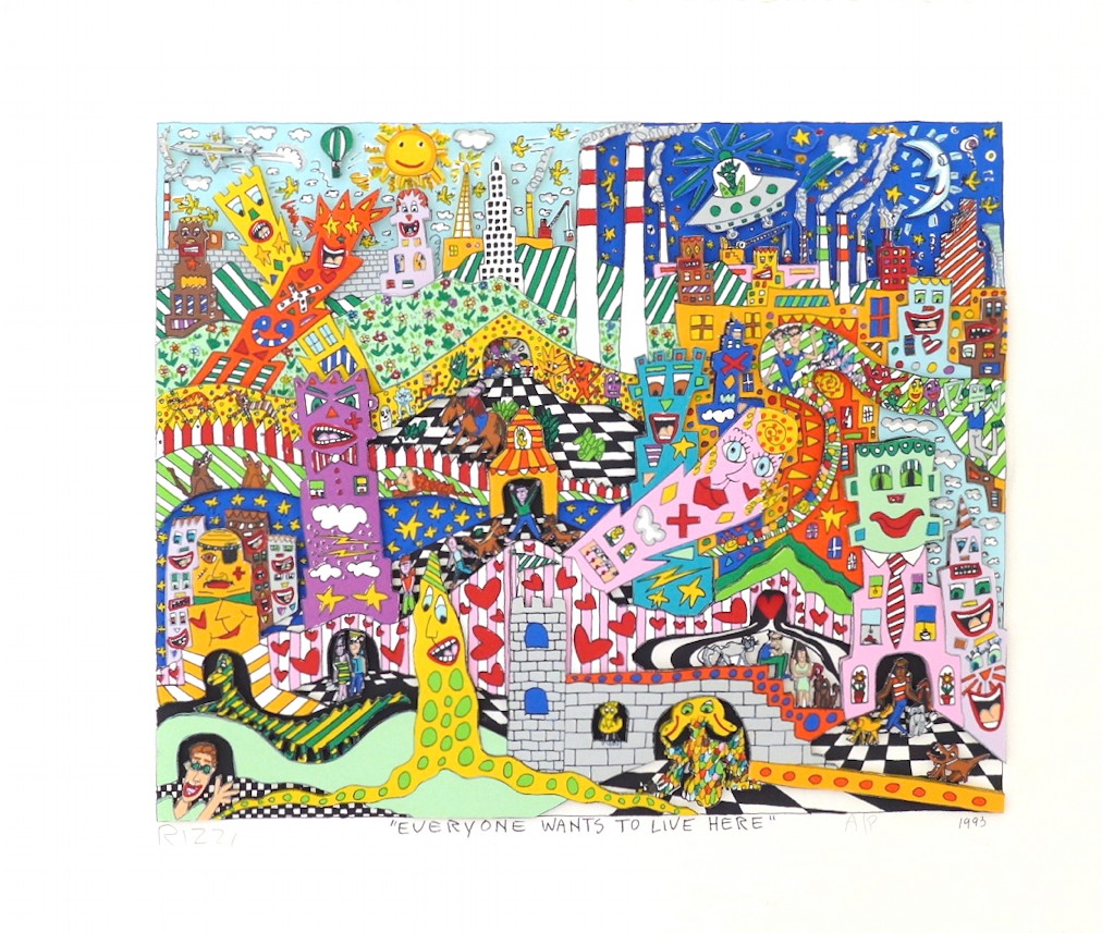 James Rizzi 3 d "having tragos with friends" 
